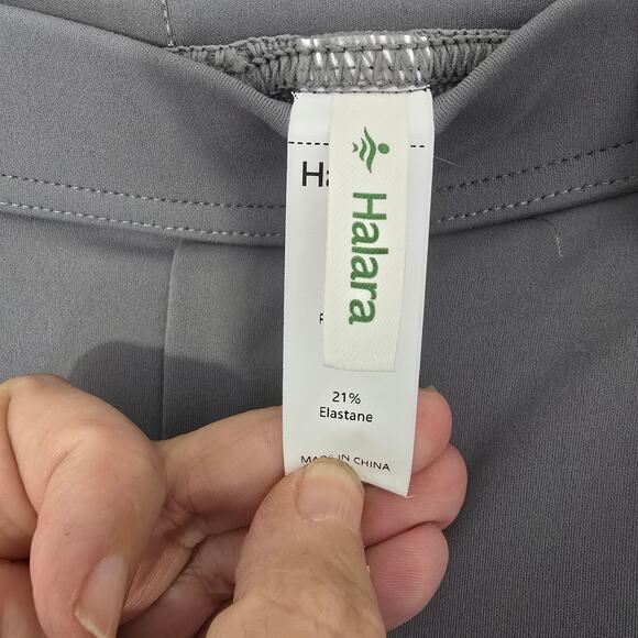 Halara Gray Wide Leg Pull On Pants Stretch Pockets Work Comfort Size M - Picture 4 of 8